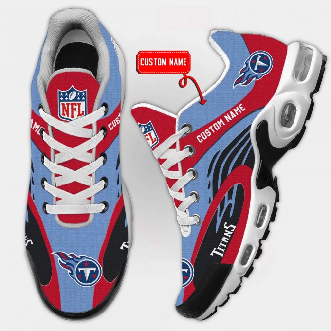 Tennessee Titans Logo Custom Name Air Max Shoes Air Cushion Sneakers 1 Tennessee Titans Logo Custom Name Air Max Shoes Air Cushion Sneakers