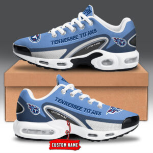 Tennessee Titans Personalized Name Team Logo Mix Colors Oval Line Shoes Air Cushion Sneakers
