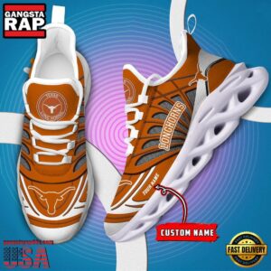 NCAA Texas Longhorns Custom Name Air Max Shoes Air Cushion Sneakers
