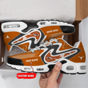 Texas Longhorns Personalized Name Team Checkmark Logo Mix Colors Stitch Line Shoes Air Cushion Sneakers