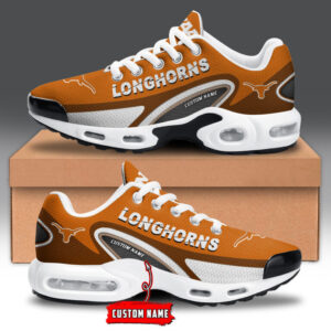 Texas Longhorns Personalized Name Team Logo Mix Colors Oval Line Air Max Shoes Air Cushion Sneakers
