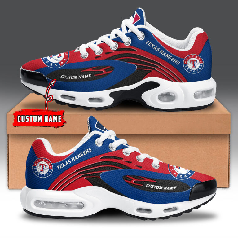 Texas Rangers Personalized Name Team Logo Mix Colors Wave Line Shoes Air Cushion Sneakers 1 Texas Rangers Personalized Name Team Logo Mix Colors Wave Line Shoes Air Cushion Sneakers