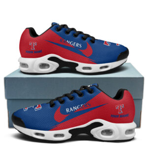 Texas Rangers Personalized Name Team Logo Wings Of God Pattern Air Max Shoes Air Cushion Sneakers