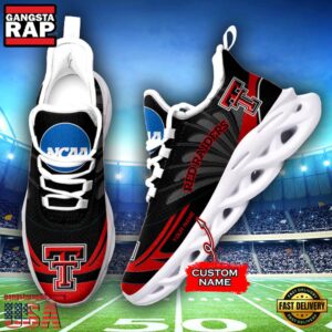 NCAA Texas Tech Red Raiders Custom Name Air Max Shoes Air Cushion Sneakerss
