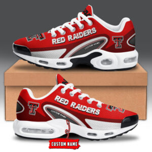 Texas Tech Red Raiders Personalized Name Team Logo Mix Colors Oval Line Air Max Shoes Air Cushion Sneakers