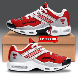 Texas Tech Red Raiders Personalized Name Team Logo Mix Colors Star Line Shoes Air Cushion Sneakers