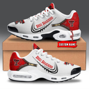 Texas Tech Red Raiders Personalized Name Team Logo Mix Colors Zipped Line Shoes Air Cushion Sneakers