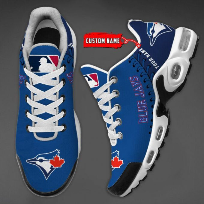 Toronto Blue Jays Custom Name Shoes Air Cushion Sneakers 1 Toronto Blue Jays Custom Name Shoes Air Cushion Sneakers