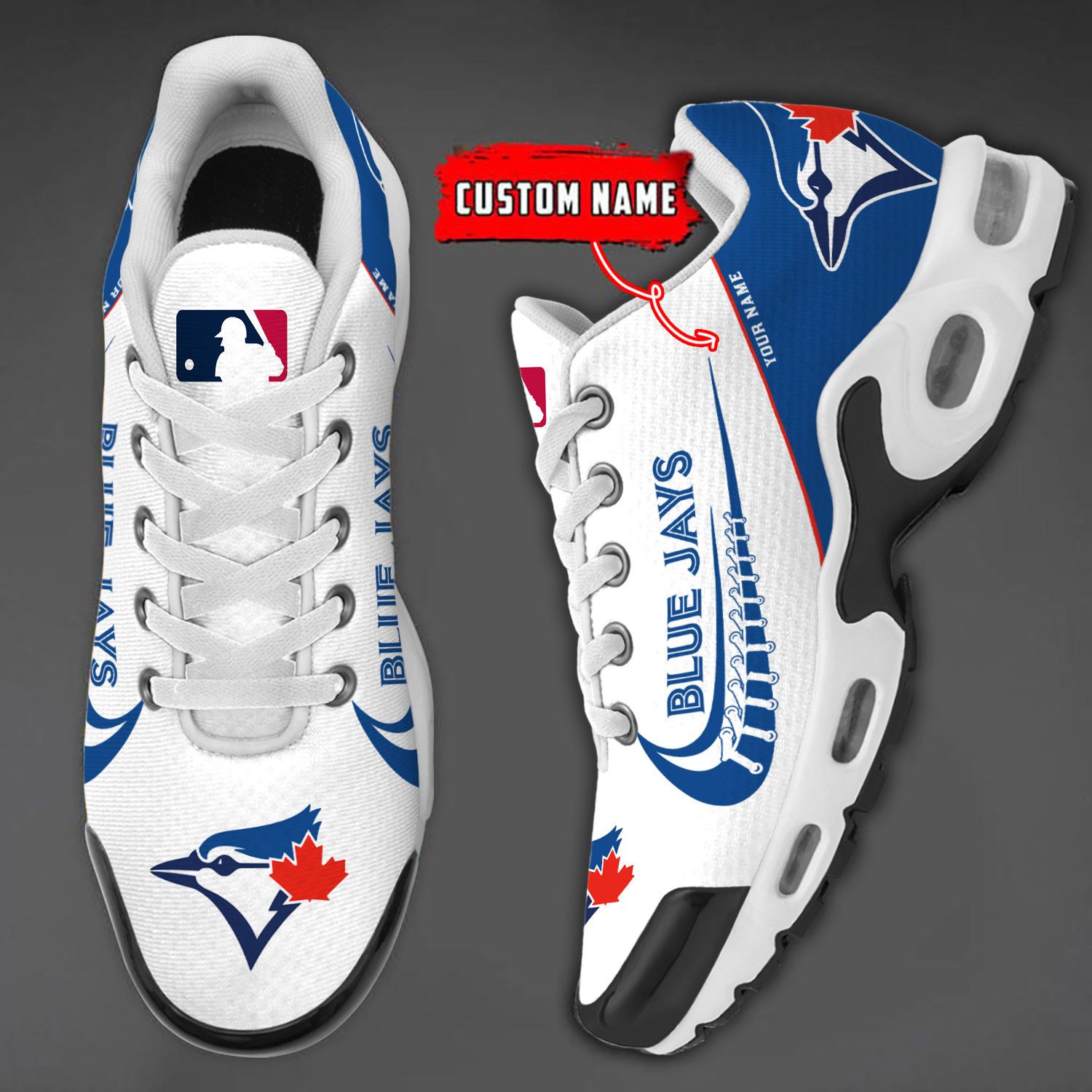 Toronto Blue Jays Team Logo Baseball God Wings Air Max Shoes Sneaker 1 Toronto Blue Jays Team Logo Baseball God Wings Air Max Shoes Sneaker