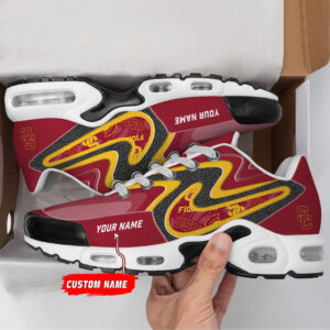 Usc Trojans Personalized Name Team Checkmark Logo Mix Colors Stitch Line Shoes Air Cushion Sneakers
