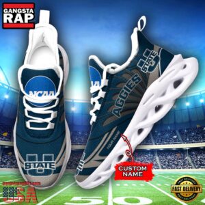 NCAA Utah State Aggies Custom Name Air Max Shoes Air Cushion Sneakerss