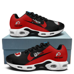 Utah Utes Personalized Name Team Logo Wings Of God Pattern Air Max Shoes Air Cushion Sneakers