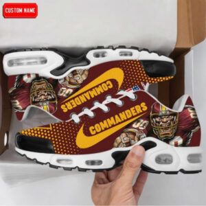 Washington Commanders Dot Pattern Custom Name Air Max Shoes Air Cushion Sneakers