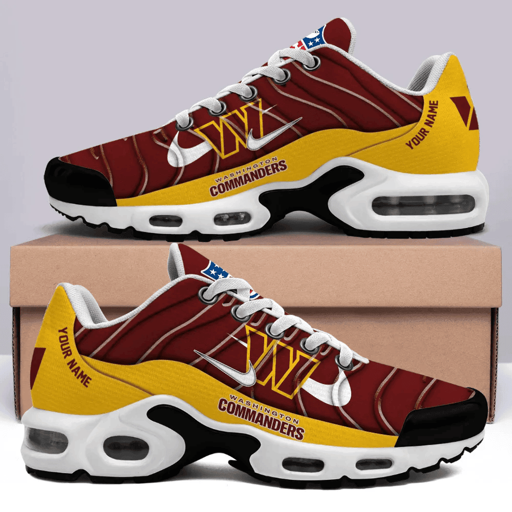 Washington Commanders Personalized Name Team Mix Colors V4 Shoes Air Cushion Sneakers 1 Washington Commanders Personalized Name Team Mix Colors V4 Shoes Air Cushion Sneakers