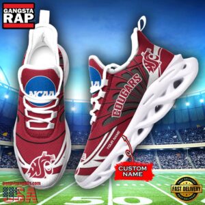 NCAA Washington State Cougars Custom Name Air Max Shoes Air Cushion Sneakerss