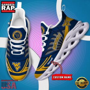 NCAA West Virginia Mountaineers Custom Name Air Max Shoes Air Cushion Sneakers