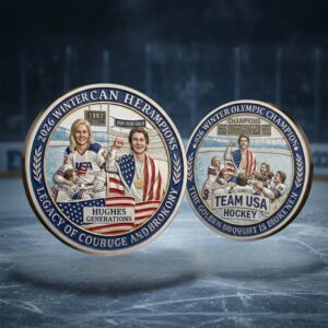 Jack Hughes 2026 Winter Olympic Gold Commemorative Coin