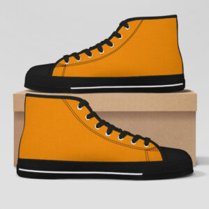 High Top Shoes Black (Orange)
