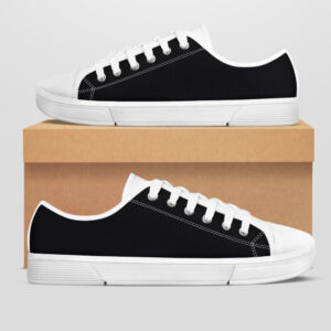 White Low Top Shoes ( Black)