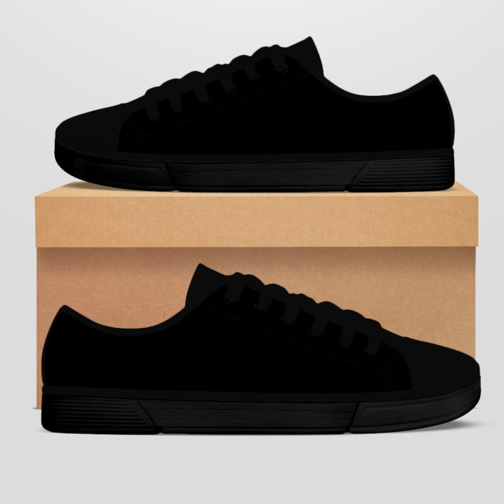Black Low Top Shoes (Black) 1 Black Low Top Shoes (Black)