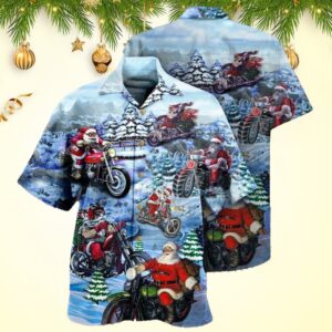 Christmas Driving With Santa Claus Merry Christmas Hawaiian Shirt Gifts For Men
