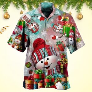 Snowman On Christmas Hawaiian Shirt For Men Women Top Christmas Gifts 2026