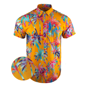 Ak'S And Vacays Orange Button Down Shirt Tactical Aloha Print Shirt Christmas Gifts For Him