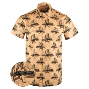 Bear Arms Button Down Shirt Tactical Aloha Shirt Birthday Present For Husband
