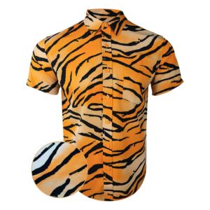 Tiger Button Down Shirt Tactical Hawaiian Shirt Good Gifts For Boyfriend