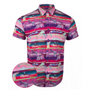 Vapor Button Down Shirt Tactical Aloha Print Shirt Pro Gun Merch Birthday Gift For Husband