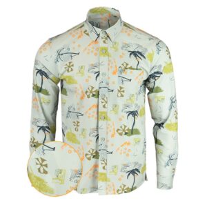 Escobar Long Sleeve Button Down Shirt Hawaiian Tactical Button Down Christmas Gift For Brother