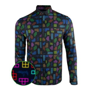 Arcade Series 3 Long Sleeve Button Down Shirt Hawaiian Tactical Button Down Gifts For Him