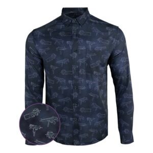 Zodiac Long Sleeve Button Down Shirt Tactical Hawaiian Shirt Pro Gun Rights Merch Gifts For Him