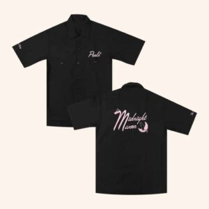 The Nude Party Merch Peels Midnight Manor Black Button Up Shirt Gift Ideas For Husband