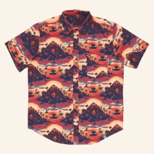 Stardew Valley Merch Ginger Island Resort Button Up Shirt Gifts For Brother