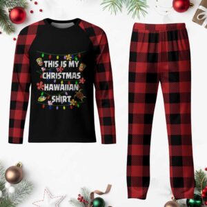 This Is My Christmas Hawaiian Shirt Plaid Pajama Set Flower Gift Ideas For Girl