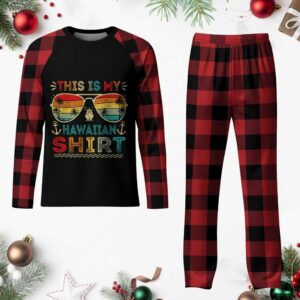 This Is My Hawaiian Shirt Plaid Pajama Set Tropical Luau Gift For Couples