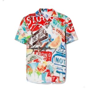 Casablanca Paris Graphic Hawaiian Shirt Tropical Themed Aloha Shirt Gifts For Dad