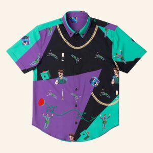 Saturday Night Live Merch SNL 50 x RSVLTS D In A B Button Up Shirt Gifts Ideas For Dad