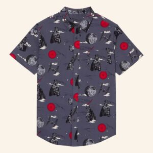 Star Wars Merch Darth Vader Dark Side Button Up Shirt Gifts For Brothers