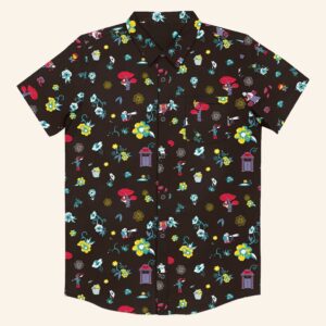Undertale Merch Underground Garden Button Up Shirt Best Gift For Video Game Lovers
