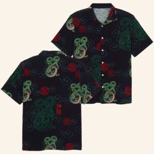 Dragon Ball Z Merch Shenron Button Up Shirt Best Gifts For Anime Lovers
