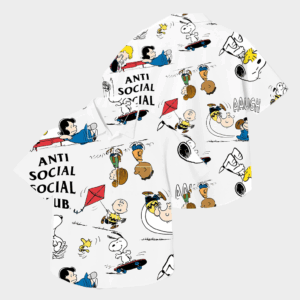 Anti Social Social Club Merch ASSC X Peanuts Button Up Shirt Great Gifts For Him