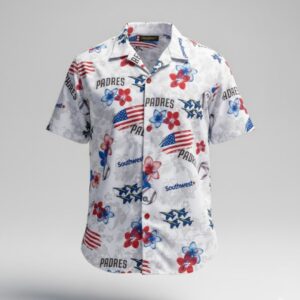2026 San Diego Padres Patriotic Hawaiian Shirt Giveaway Birthday Gifts For Friends