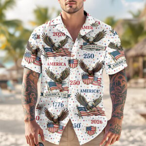 250 Years America 1776-2026 Patriotic Hawaii Shirt America 250 Merchandise Gifts For Patriots