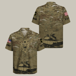 US Army 250th Years Of Service Hawaiian Shirt Proud Veteran Clothes Boyfriend Gift