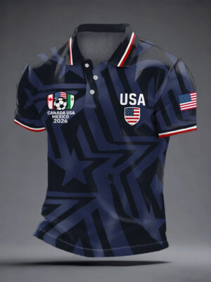 USA Soccer FIFA 2026 World Cup Polo Shirt Game Day Merch Clothing Gifts For Soccer Fans