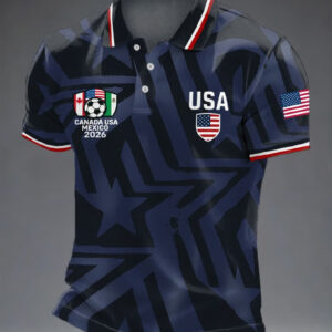 USA Soccer Polo Shirt World Cup 2026 Fan Gear Canada Mexico Football Clothing Gift For USA Fans