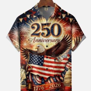 USA 250Th Anniversary Hawaiian Shirt USA 250 Years Of Freedom Clothes Father's Day