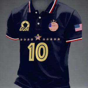 Personalized USA Soccer Polo Shirt World Cup 2026 Fan Gear Best Gift For Football Supporters
